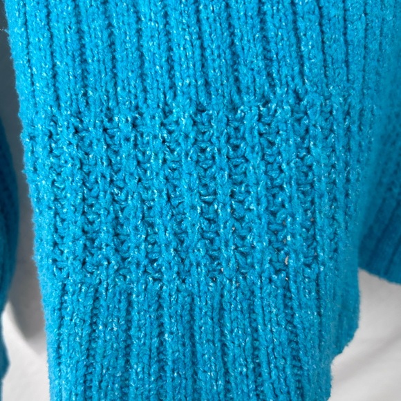Hippie Rose Vibrant Blue Turtleneck Sweater - Picture 6 of 7
